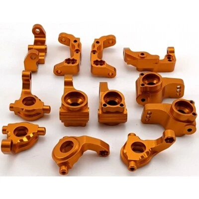 STRC Anodized Aluminum RC Suspension Parts Lot(12) Orange Knuckle Caster Hub - Image 1 of 4