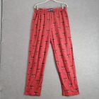 Chicago Bulls Men Sleepwear Large Red Pajama Pants Logo All Over Print