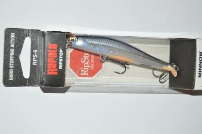 rapala ripstop minnow rps-9 rps09 eb 悬挂撕裂诱饵 3.5" 精英蓝色 — 第 1/3 张图片