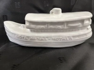 Cerámica Normans Motala Gota Kanal Motala Loza Esmalte Blanco Cerámica Suecia - Imagen 1 de 8