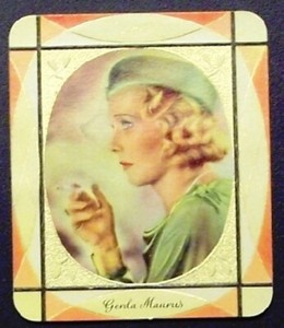 #270 Gerda Maurus 1934 Garbaty Film Star Series 2 Embossed Cigarette Card