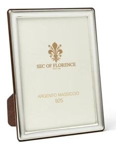 6”x8”in Hallmarked Solid 925 Sterling Silver Photo Frame 7373/15x20 wood back UK - Picture 1 of 9