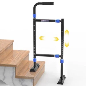 Bastón de asistencia de escalera ajustable en altura y ancho para personas mayores personalizable para adaptarse a M... - Imagen 1 de 7