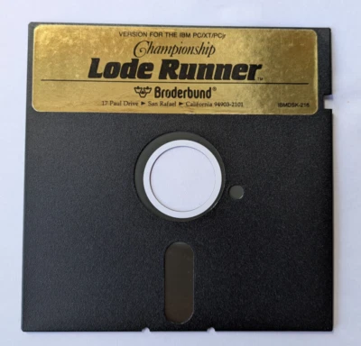 "Championship Lode Runner" by Broderbund - 1983 PC game for IBM MS-DOS - Image 1 of 2