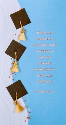 Papyrus 3D Caps with Tassels Money Enclosure Graduation Greeting Card - Image 1 of 4