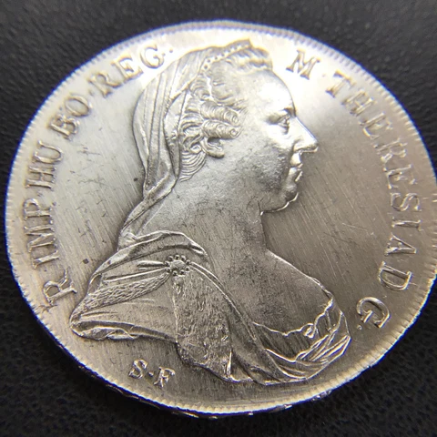 AU/BU | 1780 AUSTRIA MARIA THERESA SILVER 1 THALER AU/UNC 41mm 28.1g KM #T1 Cover