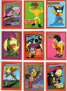 Juego completo de 10 tarjetas coleccionables de Bartman de Los Simpson - Imagen 1 de 2