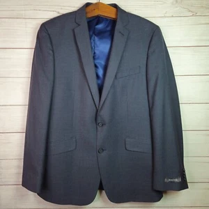 Men's Kenneth Cole Reaction Gray Blazer Sport Coat Suit Jacket 42R Check - Picture 1 of 10