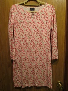 Oscar de la Renta Pink White Long Sleeve Floral Stretch Dress Size 14Y - Picture 1 of 5