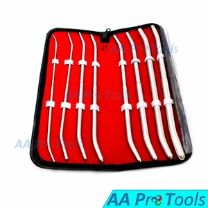 Premium Pratt Dilatatore Suoni 8/Set | Set Strumenti Curvi Medici Chirurgici Nuovo - Foto 1 di 2