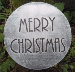 Weihnachten Plakette Form 10" x 0,75" Dick Gips Beton Zement Gießform - Bild 1 von 7