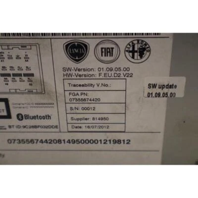 RADIO PARA FIAT 500L (12-16) 73 1.4 16V (70KW) MNV 5P/B/1368CC 2012 - Imagen 1 de 4