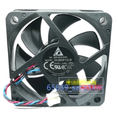 NEW DELTA NUB0612LB 60X60X15MM DC12V 0.08A 3-Pin Silent Cooling Fan - Image 1 of 3