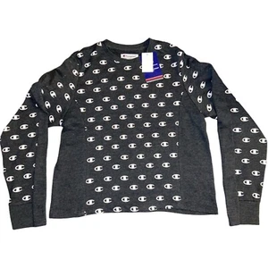 Nueva sudadera Champion tejido inverso con logotipo en C negra MEDIANA - Imagen 1 de 4