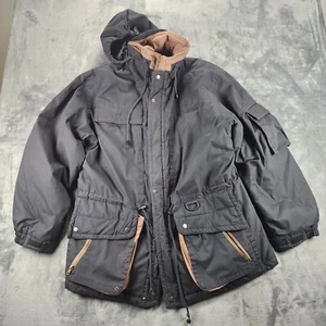 Vtg Hilton Active Apparel Coat Mens Sz. Large Black - Picture 1 of 20