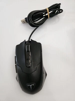 Wired Game Gaming Mouse T7 7200 DPI Optical RGB Light 7 Programmable Buttons - Image 1 of 2