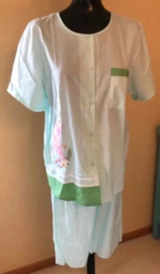 Nuevo con etiquetas Wacoal TeeBazar Mujer 2 piezas Pijama PJ Conjunto de Salón Talla Grande Ciervo Verde Cervatillo Foto 1 de 4