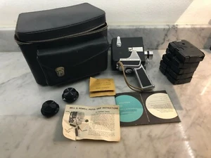 VINTAGE BELL & HOWELL AUTOLOAD ZOOM REFLEX MOVIE CAMERA LOT WITH BAG & TAPES - Picture 1 of 12