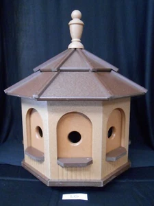 Large Amish handcrafted Handmade Poly Gazebo Birdhouse yard Cedar & Brown - Picture 1 of 1