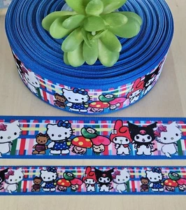 7/8 & 1,5 Zoll (1 YD) Hello Kitty Ripsband Meine Melodie Kuromi Charmmy Kitty - Bild 1 von 1