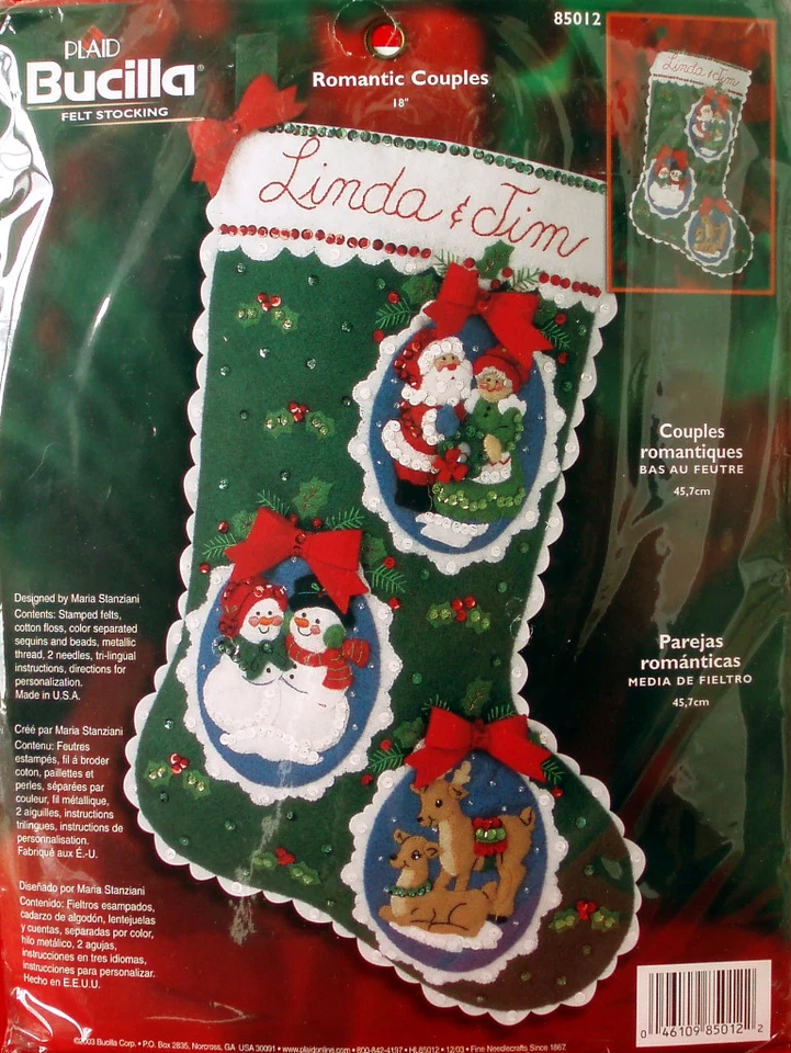 Bucilla Felt Stocking Kit Snowman Family Christmas 84939
