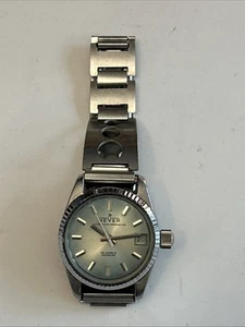 Hever Automatic Perpetua 25 Jewels Incabloc Date Elliot Stainless Band Working - Picture 1 of 7