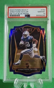 2020 JONATHAN TAYLOR COLTS #153 RC SELECT Die-Cut BLUE PRIZM PSA 10 💎MT 🔥🏈🔥 - Bild 1 von 2