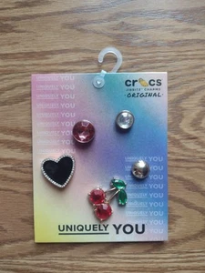 Croc Jibbitz Cherry Elevated Red 5 Pack Charms Accessories - Picture 1 of 1