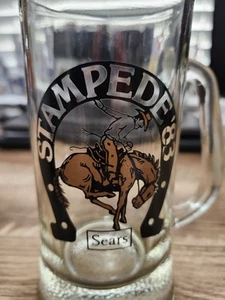 Taza de cerveza vintage 1983 Calgary Stampede Rodeo de Sears - Imagen 1 de 4