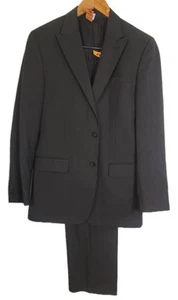 Vintage Valentino Men's Black Suit Size 38R Wool Formal Designer Wedding *Flaw - Picture 1 of 19