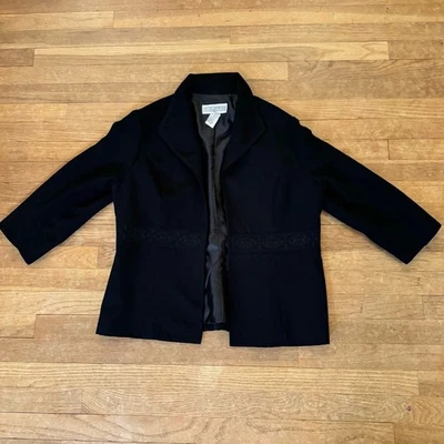 Jessica Howard 黑色开口正装夹克,尺寸 14 b25 — 第 1/4 张图片
