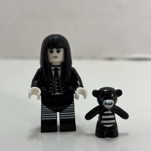 Lego Emo Spooky Girl Minifigure With Creepy Teddy Bear Series 12 71007 Gothic - Picture 1 of 13