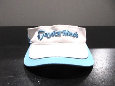 Taylormade Hat Cap Strap Back White Blue Lightweight Golf Course Visor Mens - Image 1 of 4