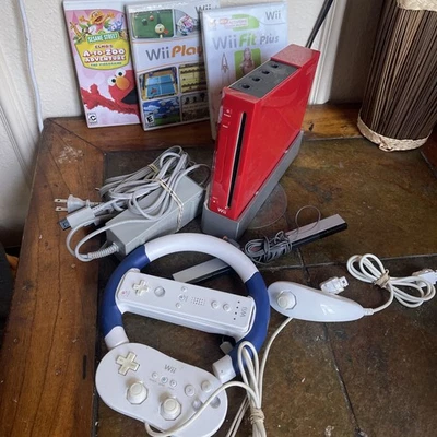 Nintendo Wii Console With Mario Kart Wii Sports & More Bundle!  With USB LOADER - Image 1 of 4