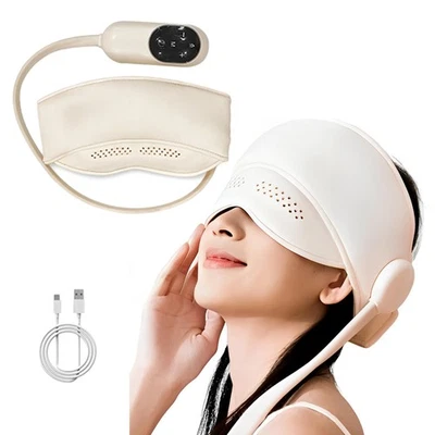 Electric Head Eye Massager 6 Airbag Heating Kneading Headache Migraine Relief US - Image 1 of 4
