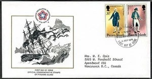 USA 1976 American Revolution Bicentennial 1776-1976 Official FDC of Pitcairn Is - Picture 1 of 2