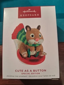 2023 Hallmark Andenken Ornament süß wie ein Knopf Special Limited Edition Hamster - Bild 1 von 1