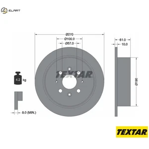 2x BRAKE DISC 92147500 FOR KIA TP 1.8L B5 1.5L B6 1.6L 4cyl SEPHIA - Picture 1 of 9