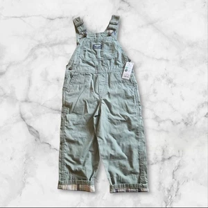 Salopette OshKosh B’gosh taglia 3T verde/bambino nuova con etichette - Foto 1 di 8