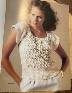 1982 Women's Fashion Sweaters Knitting Pattern Book No. 502 - Picture 1 of 10