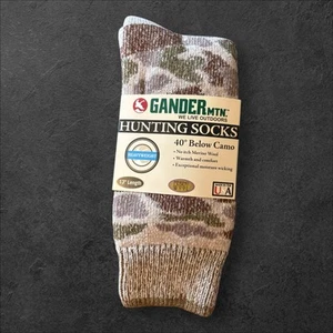 1 Pair Gander Mountain Pass 40% Merino Wool Thermal Boot Socks Made USA Sz L - Picture 1 of 3