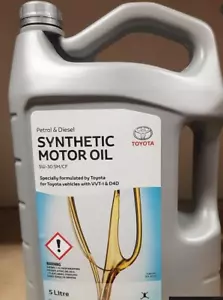 NEW GENUINE TOYOTA SYNTHETIC MOTOR ENGINE OIL PETROL & DIESEL 5W-30 0888083301 - Picture 1 of 1