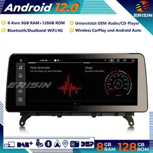 12.3" 128GB Android 12 Autoradio GPS DAB+CarPlay iDrive 4G BMW X3 F25 X4 F26 NBT - Bild 1 von 24