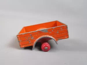 B655 Vintage 1960 Dinky Toys 341 UK Trailer 1 Axle Orange For Land Rover - Picture 1 of 7