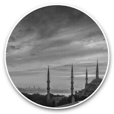 2 x Vinyl Stickers 7.5cm (bw) - Hagia Sophia Istanbul Sunset  #35710