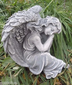 Latex angel mold with plastic backup concrete plaster mold mould 9" x 8.5" - Picture 1 of 7