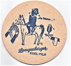 LANGENBERG DITTMANN BRAUEREI BIER LANGENBERGER BIERDECKEL 50-60 JAHRE - Picture 1 of 3