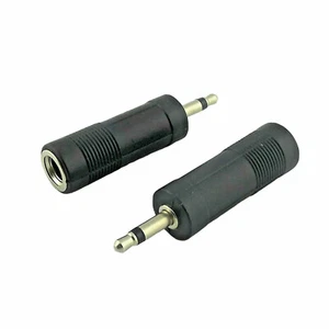 2x Mono 6.35mm 1/4" HEMBRA a Mono 3.5mm 1/8"(m) HOMBRE - Adaptador de Audio - Imagen 1 de 4