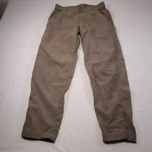 SIMMS Pants Mens S 31x29 Beige Nylon Lightweight Cargo Fishing Hiking Snap Leg - Picture 1 of 14
