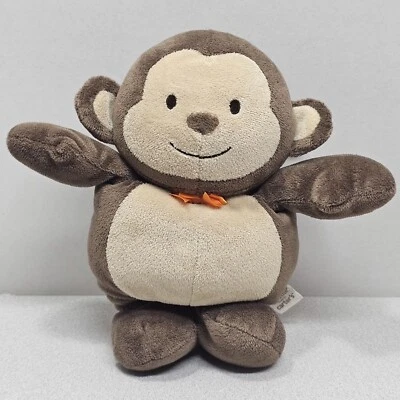 Carters Monkey Stuffed Animal Pull Toy Prestige Brown & Beige 7.5" Musical Plush - Image 1 of 4